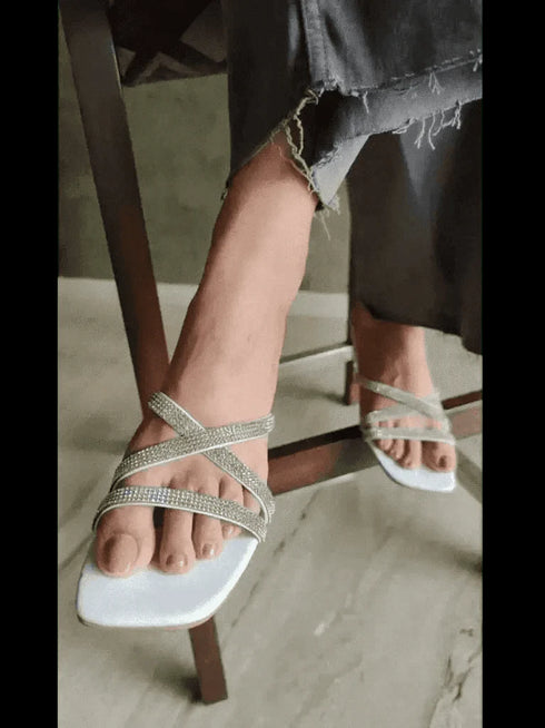 Womens Sassy White Heels